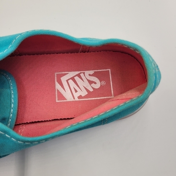 VANS Lo Pro Teal Upper Pink Stripe Low Top Lace-Up Canvas Sneakers Sz 9 - Picture 9 of 10